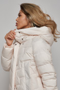 Оптом Пальто утепленное молодежное зимнее женское бежевого цвета 52355B в Санкт-Петербурге, фото 19