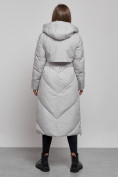 Оптом Пальто утепленное молодежное зимнее женское светло-серого цвета 52356SS во Владивостоке, фото 4