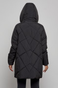Оптом Зимняя женская куртка модная с капюшоном черного цвета 52361Ch в Екатеринбурге, фото 8