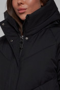 Оптом Зимняя женская куртка модная с капюшоном черного цвета 52362Ch в Казани, фото 12