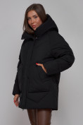 Оптом Зимняя женская куртка модная с капюшоном черного цвета 52362Ch в Казани, фото 18