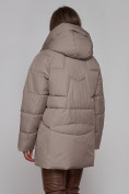 Оптом Зимняя женская куртка модная с капюшоном светло-коричневого цвета 52362SK в Екатеринбурге, фото 18