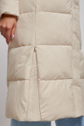 Оптом Пальто утепленное молодежное зимнее женское бежевого цвета 52382B в Перми, фото 15