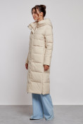 Оптом Пальто утепленное молодежное зимнее женское бежевого цвета 52382B в Оренбурге, фото 2