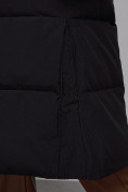 Оптом Пальто утепленное молодежное зимнее женское черного цвета 52382Ch в Волгоградке, фото 14