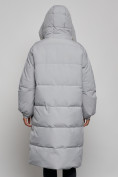 Оптом Пальто утепленное молодежное зимнее женское серого цвета 52391Sr в Уфе, фото 7
