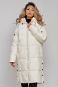 Оптом Пальто утепленное молодежное зимнее женское светло-бежевого цвета 52392SB в Екатеринбурге, фото 18