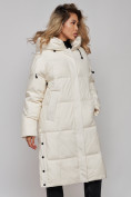 Оптом Пальто утепленное молодежное зимнее женское светло-бежевого цвета 52392SB, фото 20