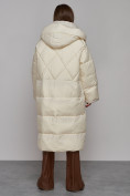 Оптом Пальто утепленное молодежное зимнее женское светло-бежевого цвета 52393SB, фото 4