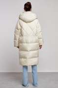Оптом Пальто утепленное молодежное зимнее женское светло-бежевого цвета 52395SB в Казани, фото 4