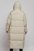 Оптом Пальто утепленное молодежное зимнее женское светло-бежевого цвета 52396SB, фото 12