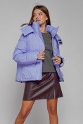 Оптом Зимняя женская куртка модная с капюшоном фиолетового цвета 52413F в Екатеринбурге, фото 11
