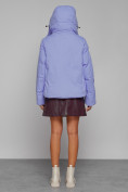 Оптом Зимняя женская куртка модная с капюшоном фиолетового цвета 52413F в Екатеринбурге, фото 4