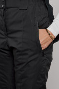 Оптом Полукомбинезон утепленный женский зимний горнолыжный черного цвета 526Ch, фото 9