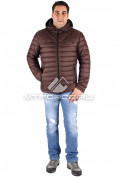 Оптом Куртка мужская коричневого цвета 1618К в Санкт-Петербурге, фото 3