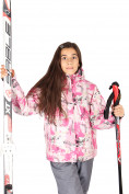 Оптом Костюм горнолыжный  для девочки бежевого цвета 548B в Челябинске, фото 3
