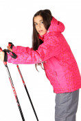 Оптом Куртка горнолыжная подростковая для девочки красного цвета 548-1Kr в Новосибирске, фото 2