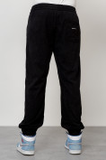 Оптом Спортивный костюм мужской модный из микровельвета черного цвета 55002Ch в  Красноярске, фото 8