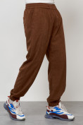Оптом Спортивный костюм мужской модный из микровельвета коричневого цвета 55002K в Сочи, фото 7