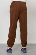 Оптом Спортивный костюм мужской модный из микровельвета коричневого цвета 55002K в Самаре, фото 8