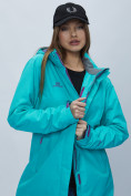 Оптом Парка женская с капюшоном синего цвета 551705S в Казани, фото 14