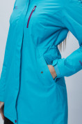Оптом Парка женская с капюшоном синего цвета 551706S в Казани, фото 8