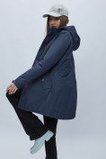 Оптом Парка женская с капюшоном темно-синего цвета 551706TS в Казани, фото 6