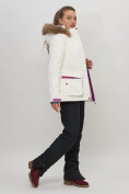 Оптом Куртка спортивная женская зимняя с мехом белого цвета 551777Bl в Екатеринбурге, фото 12