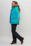 Оптом Куртка спортивная женская зимняя с мехом бирюзового цвета 551777Br в Екатеринбурге, фото 11