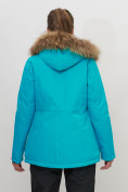 Оптом Куртка спортивная женская зимняя с мехом бирюзового цвета 551777Br в Казани, фото 13