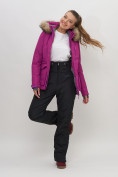 Оптом Куртка спортивная женская зимняя с мехом фиолетового цвета 551777F в Екатеринбурге, фото 11