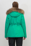 Оптом Куртка спортивная женская зимняя с мехом зеленого цвета 551777Z в Екатеринбурге, фото 8