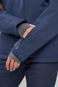 Оптом Горнолыжная куртка женская темно-синего цвета 551895TS в Екатеринбурге, фото 13