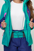 Оптом Горнолыжная куртка женская бирюзового цвета 551901Br в Екатеринбурге, фото 8