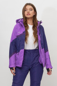 Оптом Горнолыжная куртка женская фиолетового цвета 551901F в Екатеринбурге, фото 2