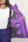 Оптом Горнолыжная куртка женская фиолетового цвета 551901F в Казани, фото 12