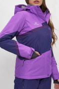 Оптом Горнолыжная куртка женская фиолетового цвета 551901F в Казани, фото 9