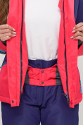 Оптом Горнолыжная куртка женская малинового цвета 551901M, фото 11