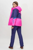 Оптом Горнолыжная куртка женская розового цвета 551901R в Екатеринбурге, фото 9