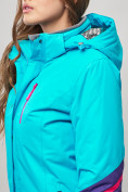 Оптом Горнолыжная куртка женская голубого цвета 551911Gl в Екатеринбурге, фото 12