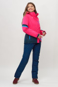 Оптом Горнолыжная куртка женская розового цвета 551911R в Екатеринбурге, фото 14