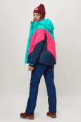 Оптом Горнолыжная куртка женская бирюзового цвета 551913Br, фото 13
