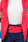 Оптом Горнолыжная куртка женская малинового цвета 551913M, фото 9
