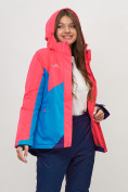Оптом Горнолыжная куртка женская малинового цвета 551913M, фото 4