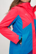 Оптом Горнолыжная куртка женская малинового цвета 551913M, фото 7