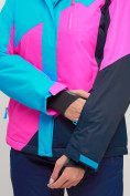 Оптом Горнолыжная куртка женская синего цвета 551913S в Казани, фото 11