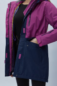 Оптом Парка женская с капюшоном фиолетового цвета 551991F в Екатеринбурге, фото 11