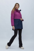 Оптом Парка женская с капюшоном фиолетового цвета 551991F в Екатеринбурге, фото 3