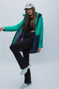 Оптом Парка женская с капюшоном зеленого цвета 551991Z в Екатеринбурге, фото 5