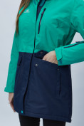 Оптом Парка женская с капюшоном зеленого цвета 551991Z, фото 16